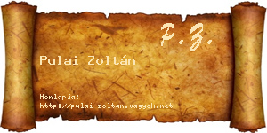 Pulai Zoltán névjegykártya